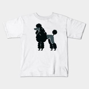 Black Standard Poodle Kids T-Shirt